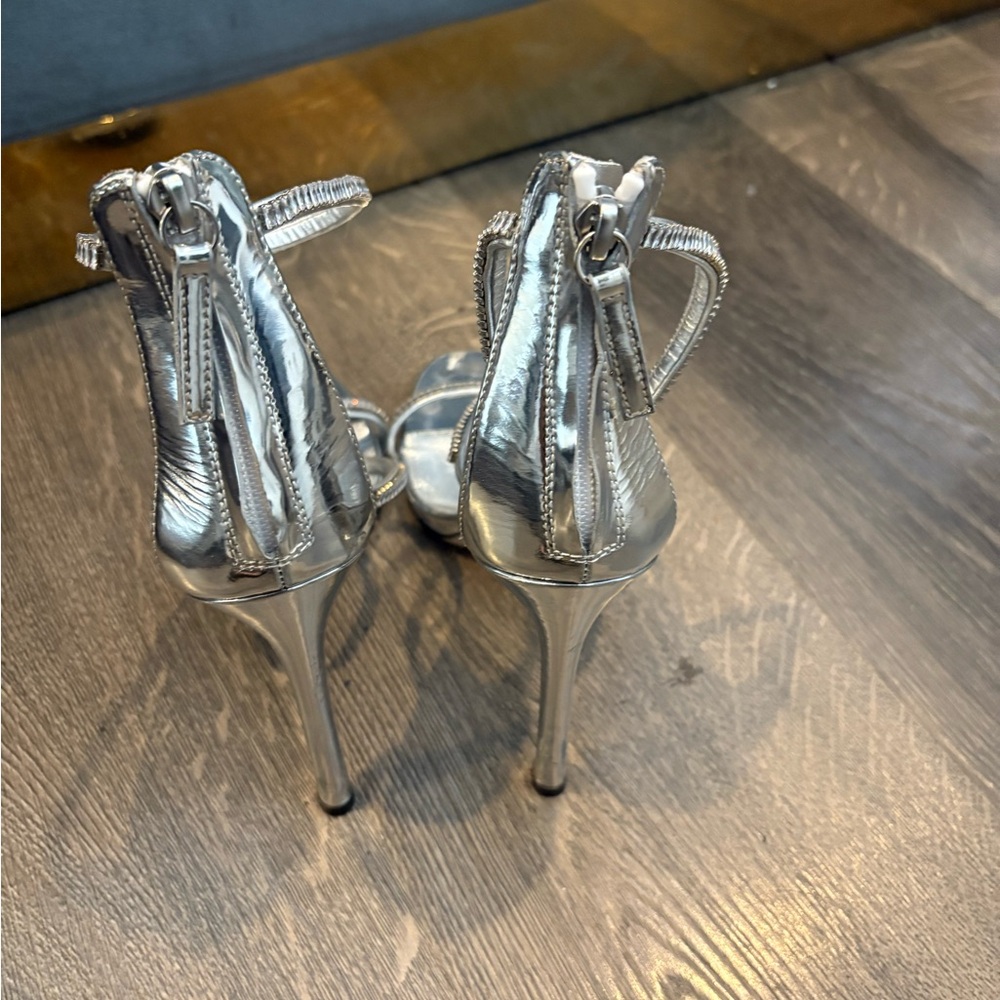 Giuseppe Zanotti Shimmering Silver Heels